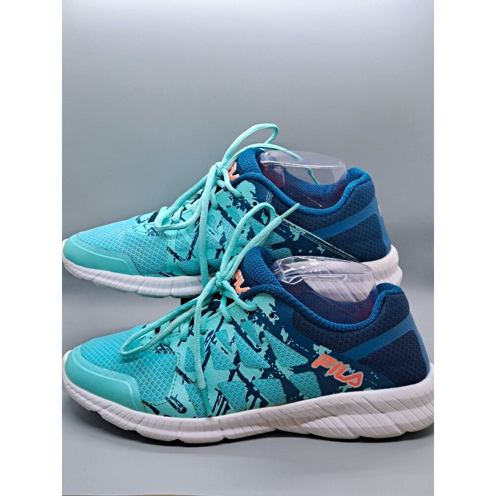 Fila Women's Size 10 Memory Finity Athletic Shoes Aqua Navy Running Sneakers